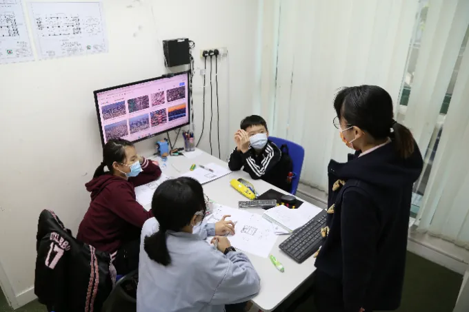 Students in class