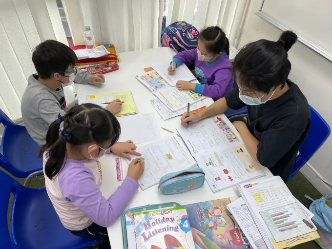 Students in class